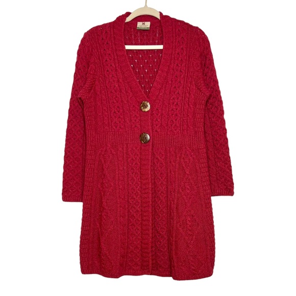 CARRAIG DONN 100% Ireland Merino Wool A-Line Cardigan. Size Large - Picture 2 of 11